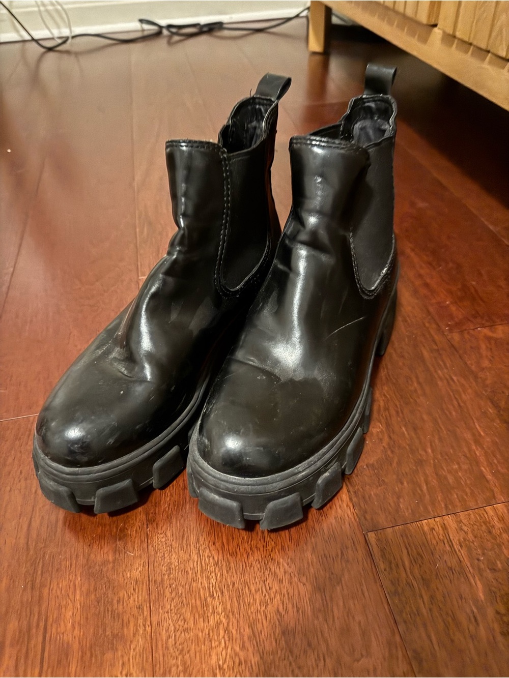 Circus by Sam Edelman Black Chunky Chelsea Ankle Boots
